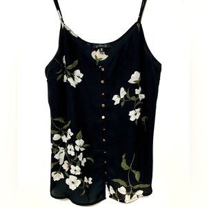 Dynamite Floral Cami w Gold buttons